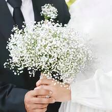 Kit Of 5 Artificial Gypsophila Branches 62cm White - Wedding And Party Decorations, Realistic Artificial Baby's Breath Flowers, Artificial Baby's Breath Bouquet With A Real Touch For Wedding Floral Arrangements, Party Decorations - 5 màu trắng - Xem 2