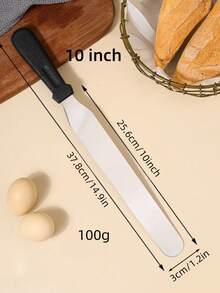 1pc 6"/8"/10" Stainless Steel Cake Knife, Cake Cream Scraper, Multiple Sizes Available, Suitable For Baking - Multicolor - View 4
