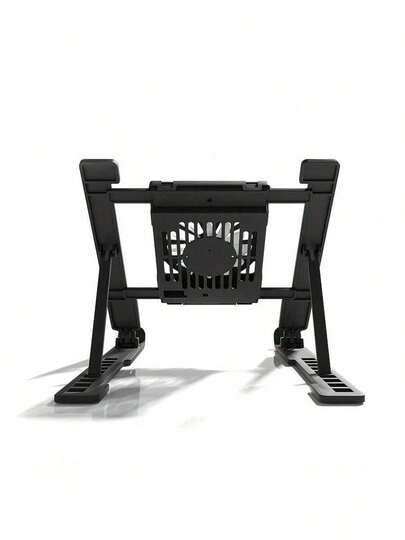 New Laptop Cooling Stand In Black, Featuring Efficient Temperature Control + Compact And Portable Design + Modern Aesthetic Design, Made Of High-Strength ABS Material, Suitable For 13-17.3 Inch Gaming Laptops / Office Laptops, Providing Double Protection For Game Running / Office Battery Life, A Must-Buy For Students / Professionals / Gamers Without Hesitation