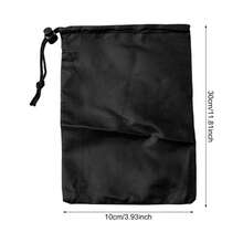 1/3PCS Drawstring Storage Ditty Bags Electronic Accessories Storage Pouch For Travel & Outdoor Activity - Black - View 12