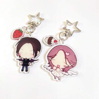 1 قطعة قلادة مفتاح أكريليك أصلية، تميمة كرتونية جميلة على شكل بطيخ، مناسبة للبدلات السباحة والطراز الرجعي Y2K والملابس اليومية والحفلات والهواتف والمدرسة، هدية مناسبة للصديقة في جميع المناسبات