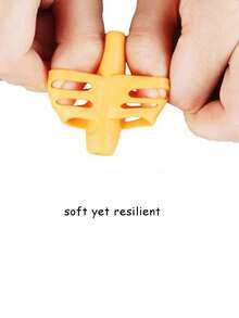 1个软橡胶笔筒，简约纯色，练习书写姿势矫正器，柔软坚韧，舒适透气，学生文具配件，颜色随机发货