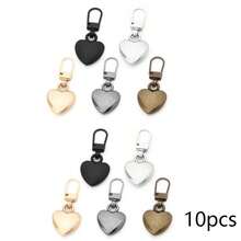 5pcs/10pcs Heart-Shaped Multi-Purpose Metal Detachable Zipper Pulls Replacement Zipper Sliders Repair Kit, For Luggage, Handbags, Backpacks, Jackets - Multicolor - View 6