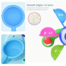 彩虹风车造型彩色淋浴玩具，带舀水器，适合幼儿和婴儿玩水（颜色随机） - 浴室風車 - 查看 7