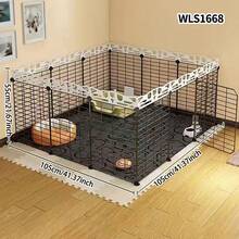 Modular Dog Fence, Indoor Pet Puppy Cat Barrier, Small Dog Kennel Panels, Free Combination Isolation Gate