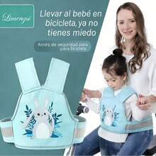 Correa ligera, compatible con bicicletas / motocicletas eléctricas  No es necesario sostener con una mano, libera las manos de los padres al andar  Doble uso (adelante y atrás), bebés menores de 3 años se mantienen estables sin volcarseDoble uso (adelante y atrás), bebés menores de 3 años se mantienen estables sin volcarse - Azul menta - Ver 6