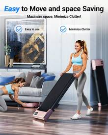 Foldable 6% Slope Under Desk Treadmills 2.5 HP Quiet Walking Pad Portable Remote Control LED Display 300LBS Exercise Walkingpad - US A Type Plug(110-127V) - View 9