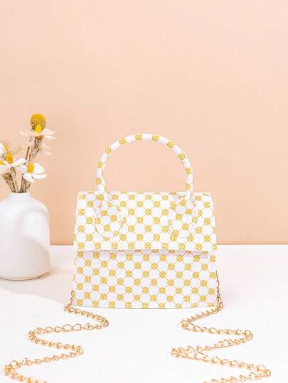 Retro Printed Fashion Minimalist Chain Handbag
