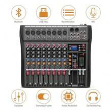 mhjMezcladora de Audio TXG Consola de Audio 8 Canales Mixer Interfaz USB Conexión de Bluetooth 5.0 Phantom Power de +48 V Efecto Digital Incorporado Ecualización de 3 Bandas de un Solo Canalsleeping Bags - 219165114 - Ver 7