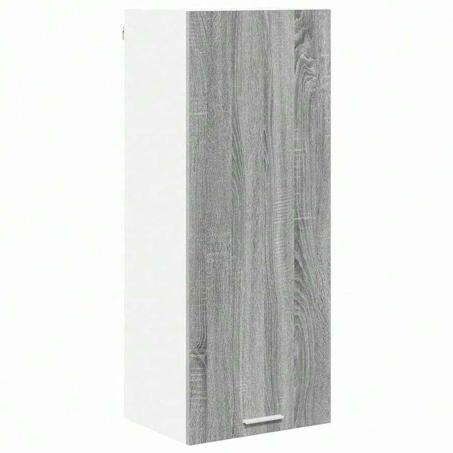 vidaXL Armoire suspendue avec porte Riga Gris Sonoma 40 x 31 x 100 cm - Gris - Voir 1