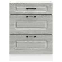 vidaXL Armadio da cucina Kalmar sonoma gris bois d'ingénierie - Grigio - Visualizzare 4