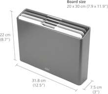 Joseph Joseph Folio 4-Piece Colour Coded Cutting Board Set, Slimline Case For Organized Kitchen Storage, Sage Green - Màu A - Xem 1