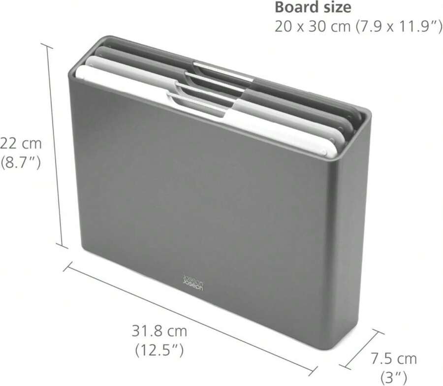 Joseph Joseph Folio 4-Piece Colour Coded Cutting Board Set, Slimline Case For Organized Kitchen Storage, Sage Green - Màu A - Xem 1