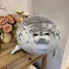 1pc Realistic Plush Seal Stuffed Animal Doll, Soft Cuddly Doll, Children's Comfort Companion Pillow, Therapeutic Stress Relief Doll, Aquarium Souvenir, Birthday/Christmas/Valentine's Day Gift - Multicolor - View 8