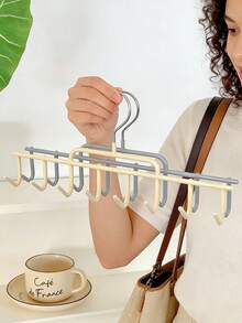 Cabide Giratório Multifuncional com Múltiplos Ganchos, Pode Armazenar 8 Chapéus, Feito de Algodão Orgânico, À Prova de Umidade e Mofo, Adequado para Dormitórios e Quartos, Economiza Espaço, Ótimo Presente para Feriados ou Vida Diária, Essencial para Casa e Armazenamento - Multicolorido - Visão 4