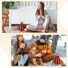 TendenciaCafetera Y Tetera De Acero Inoxidable De Doble Pared Con AisCalidad premium - Rojo - Ver 8