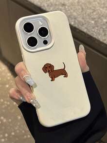 1 chiếc ốp lưng điện thoại TPU chống sốc hình chó Dachshund và vải thiều dễ thương, tương thích với Apple// - Nhiều màu - Xem 5