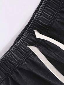 Men's Casual Fashion Shorts, Latest 2026 Model Don Julio Logo Print Men's Washed Cotton Shorts Dress Shorts Men Men's Athletic Shorts Washing Process, Fashionable And Personalized Printing, Suitable For Parties, Daily Wear, And Leisure The Favorite Of Fashionistas - 黑色 - 查看 4
