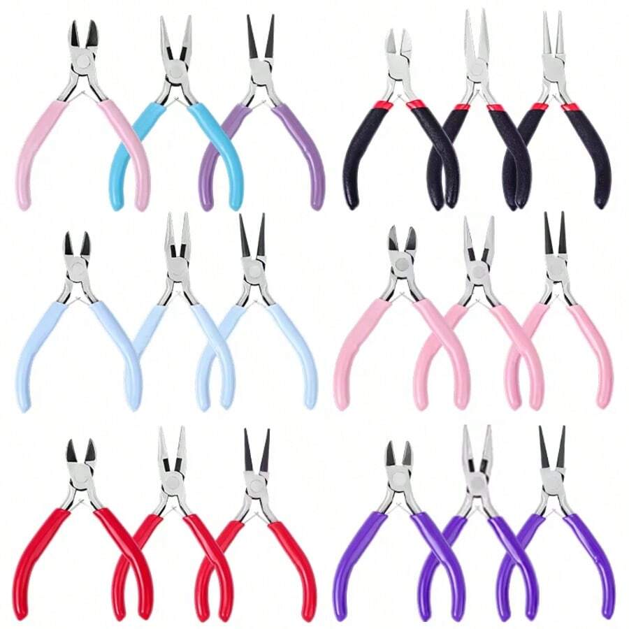 QIAO 3 Pcs Jewelry Pliers Set Needle Nose Round Nose And Wire Cutters For Jewelry Making Repair And Crafts Wire Wrapping Beading DIY