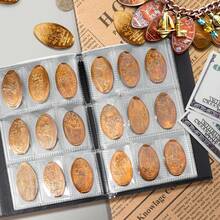 1 pieza Álbum de colección de monedas - Puede contener 108 monedas, páginas de protección transparentes, encuadernación de tapa dura portátil - Adecuado para viajes, hogar o exhibición de colecciones, estructura resistente - Caja de almacenamiento compacta de monedas, adecuada para principiantes y expertos, se puede usar para colección de monedas y organización del hogar. - Multicolor - Ver 5