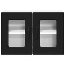vidaXL Armário de cozinha 2 pcs 60 x 31 x 40 cm Bois d'ingénierie preto - Preto - Ver 7