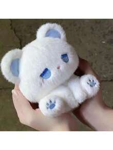 可爱毛绒泰迪熊玩偶，表情略带忧郁——蓬松柔软的毛绒玩具，适合女孩，生日/圣诞节/情人节礼物，可爱家居装饰 - 彩色 - 查看 5