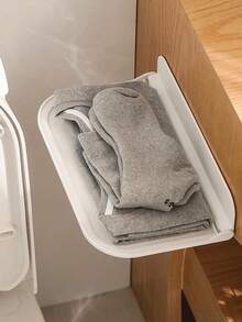 Foldable Wall-Mounted Storage Rack, For Phone, Clothes, Bathroom Storage, No Drilling Required, Suitable For Bathroom, Bedside, Dorm, WiFi Router - Multicolor - View 6