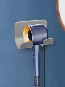 1 件浴室吹风机支架，无需钻孔淋浴吹风机挂架，浴室收纳整理器吹风机支架壁挂式吹风机支架返校