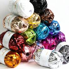 1 pieza de cinta metálica brillante, material de tejido de cuero sintético suave hecho a mano, suministros de alta gama para la fabricación de bolsos - Azul Marino - Ver 3