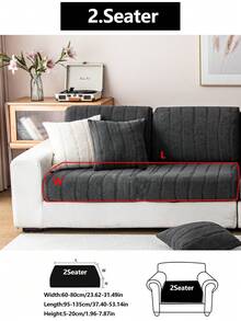 1 tấm bọc ghế sofa co giãn, chống trượt, phủ toàn bộ bề mặt ghế, phù hợp cho mọi mùa, chất liệu vải dày dặn, có thể giặt máy, chống bụi, thân thiện với thú cưng, trang trí nhà cửa, có thể điều chỉnh cho ghế sofa góc, phòng ngủ, văn phòng, phòng khách 1/2/3/4 chỗ ngồi. - Màu xám đen - Xem 17