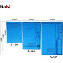 Kaisi Heat Insulation Silicone Repair Mat With Scale Ruler And Screw Position For Soldering Iron, Phone And Computer Repair Size:17.7 X 11.8 Inches - S-180 - 查看 6