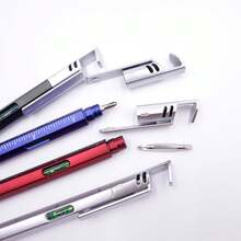 8-In-1 Multifunctional Tool Pen Set, Including Stylus Pen, Screwdriver, Caliper, Level, Ruler, Phone Holder, Versatile Repair Tool Kit Suitable For Phone, Watch, Glasses Maintenance - Multicolor - View 7