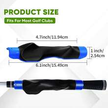 RUNJIG 2026 Golf Grip Trainer, Golf Training Aid, Portable To The Practice Area, Grip Trainer Helps Train Correct Hand Position, Golf Accessory Improves Swing Rhythm - Blue - View 2