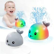 Baby Whale Bath Toy - Easy Bath Toy For Children Aged 1-3, Glowing Bathtub Fountain Toy, 6-12-18 Month Toddler Bath Sprayer Toy, Baby Christmas Stocking Filler, Birthday Gift - Multicolor - View 3