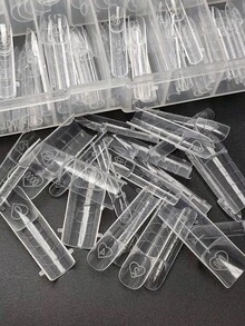 150pcs/Box Intelligent French Manicure Stickers, Painless Nail Sculpture Tools, Quick Extension Double-Sided Nail Stickers, Nail Art Supplies - Multicolor - View 5