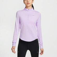 Nike Women's AS W NK SWIFT DF UV HZ TOP Polo Shirt, Knitted Collared Long Sleeve - Black - View 1