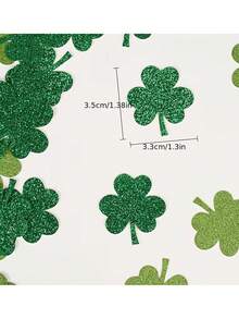 300/100pcs Multicolor Clover Confetti, St. Patrick's Theme Party Tabletop Decor Confetti, Irish Holiday Party Supplies, Suitable For Irish Theme Party Table Decor And Celebration - Multicolor - View 4