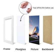 1pc Or 5pcs Classic White Photo Frames (Photo For Reference Only, Random Photo Paper Included), Simple And Elegant Frame Design, Suitable For Desktop Or Wall Display, Decoration For Bedroom, Living Room, Etc. - White - View 4