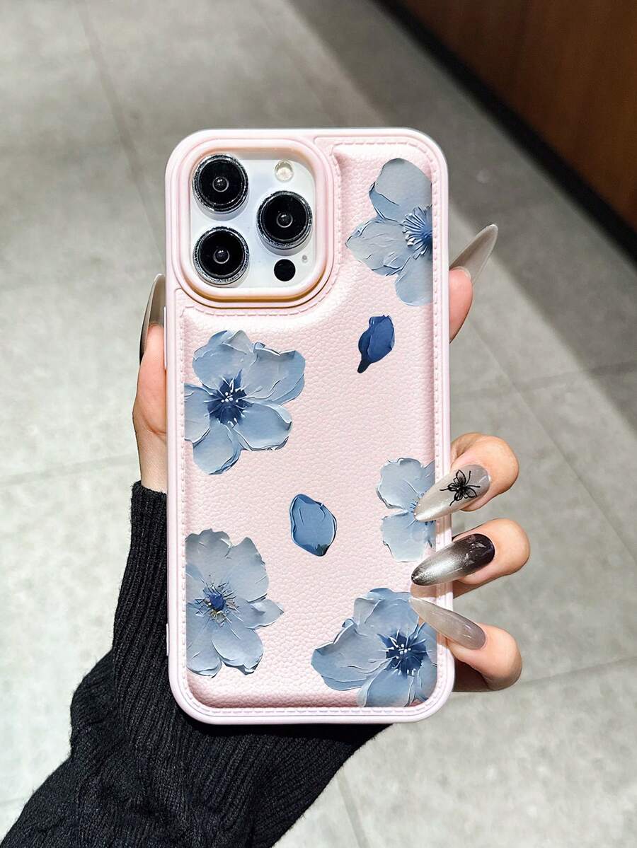 新款加厚防刮皮革纹理手机保护壳，适用于 15 Pro Max、14 Plus、13 Pro Max、12、11、7G、7P、IX、XR、XS Max、17 Pro、Air（带凸起镜头），防摔保护 - 粉色 - 查看 1