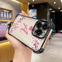 Funda de teléfono a prueba de golpes con carcasa espacial de cuatro esquinas electrochapada para Apple  11 12 13 14 15 16 Plus Pro Max 16e, funda protectora a prueba de golpes con patrón impreso, funda protectora suave - Colores mixtos - Ver 4