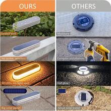 1/2/4/6 Juego de luces lineales para el suelo, luz cálida, IP68 resistente al agua, adecuado para jardín, escaleras, garaje, valla, camino, patio, plataforma, muelle y otros lugares al aire libre