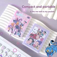 1 pieza Cuaderno con cubierta de goma tamaño A7, Nuevo cuaderno de grupo de chicas, Cuaderno espiral mini Kpop, Cuaderno de estudiante, Cuaderno de contabilidad de bolsillo - Multicolor - Ver 7