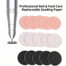 60pcs Replaceable Sandpaper Discs With Metal Disc, Pink Nail File Grinder, Foot Care Tool Accessories, Nail Drill, Nail Supplies - Multicolor - View 7