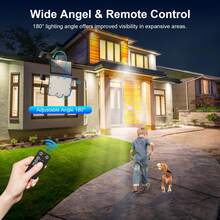 128 LED Solar Powered Motion Sensor Spotlight, With Remote Control, 3 Lighting Modes, IP65 Waterproof, 5M Cable, Easy Installation, Suitable For Yard, Garden, Pathway Lighting, Halloween, Christmas, Father's Day Gift - White Light - View 6