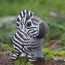 3D Animal Puzzle For Kindergarten Kids - Panda, Zebra, Rabbit, Dinosaur, Early Education Intelligence Toy, Perfect Halloween/Christmas/Birthday/ New Year/ Holiday Gift