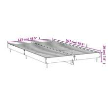 vidaXL Cadre de lit sans matelas chêne fumé 120x200 cm bois ingénierie - Braun - Übersicht 9