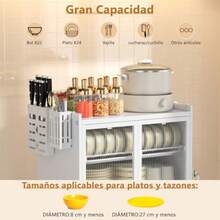 mhjMueble para Trastes de Cocina Organizador de Trastes de 3 Niveles con Puerta Estante de Microondas Gabinete para Cocina 59x45x28 CM BlancoSleeping Bags