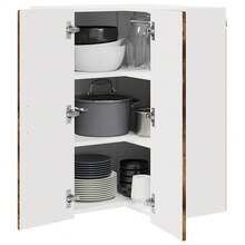 vidaXL Armoire de cuisine Chêne fumé 57 x 57 x 80 cm Bois d'ingénierie - Tabac - Voir 3