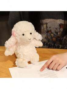 逼真毛绒小羊玩偶，柔软蓬松，趣味十足的绵羊毛绒抱枕，安抚玩偶，儿童礼物，生日装饰，圣诞节和情人节礼物，圣诞装饰，圣诞袜填充物 - 彩色 - 查看 8