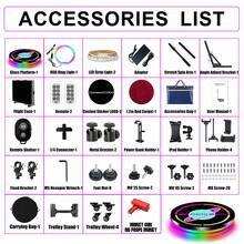 Cabina de fotos 360 con estuche de vuelo, luz RGB, máquina de fotomatón 360 para fiestas, bodas, aplicación de control remoto, cabina giratoria automática - Tipo de Enchufe B USA (110-127V) - Ver 4